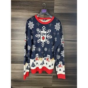 Miller Lite 2019‎ Christmas Holiday Party Sweater Snowflakes Men Size Medium